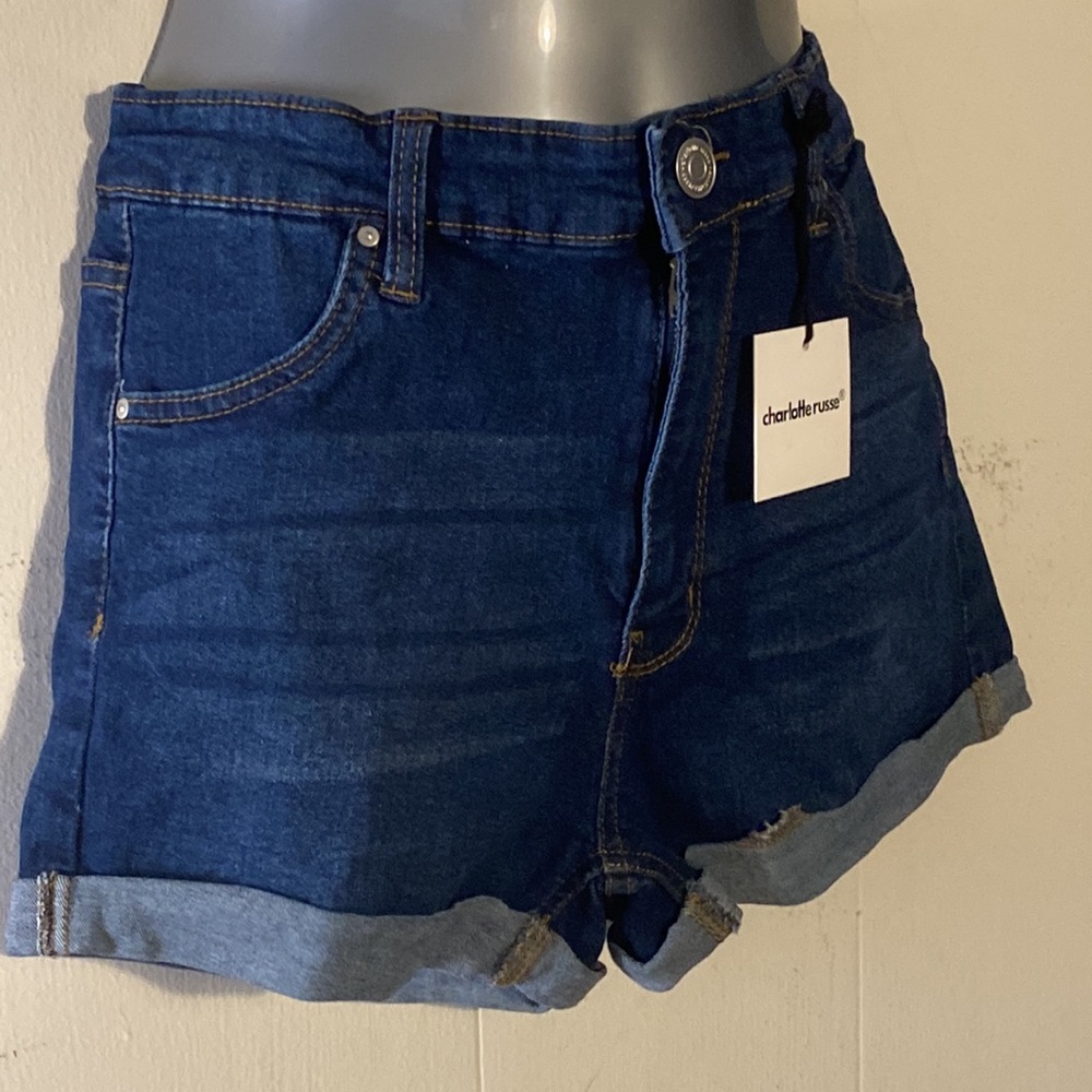 Charlotte Russe Denim Junior Shorts Size 5 NWT - Picture 3 of 7